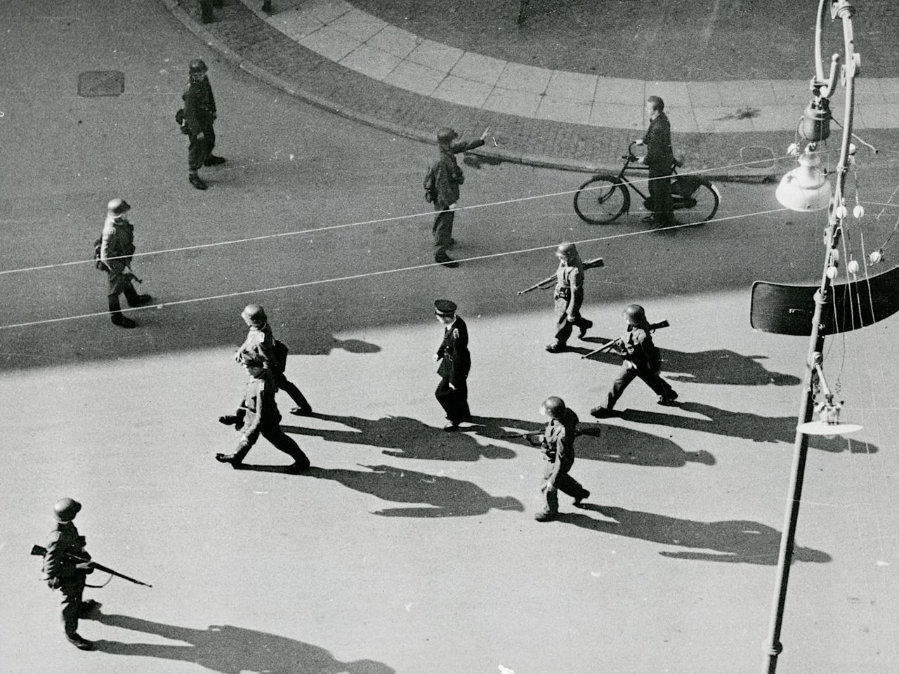 Tyske soldater i aktion mod det danske politi