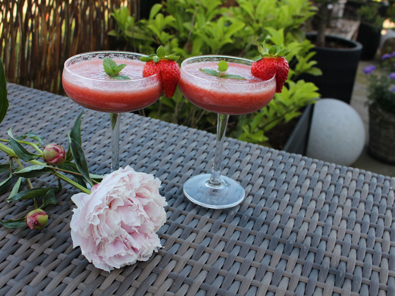 To glas med sommerdrik