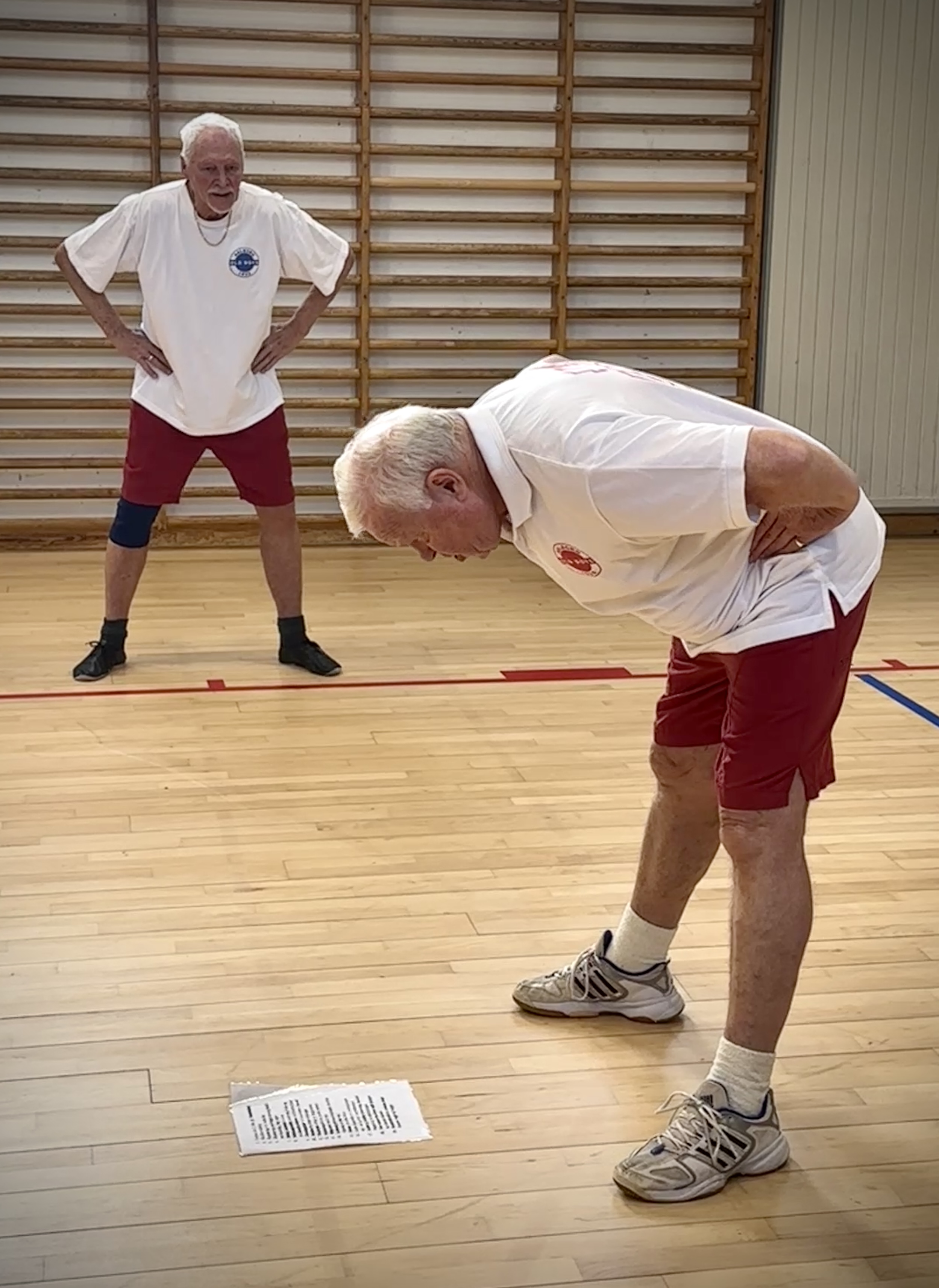 Bagerst Henning Kjær på 83 år og Arne Sørensen, instruktør, på 81 år.